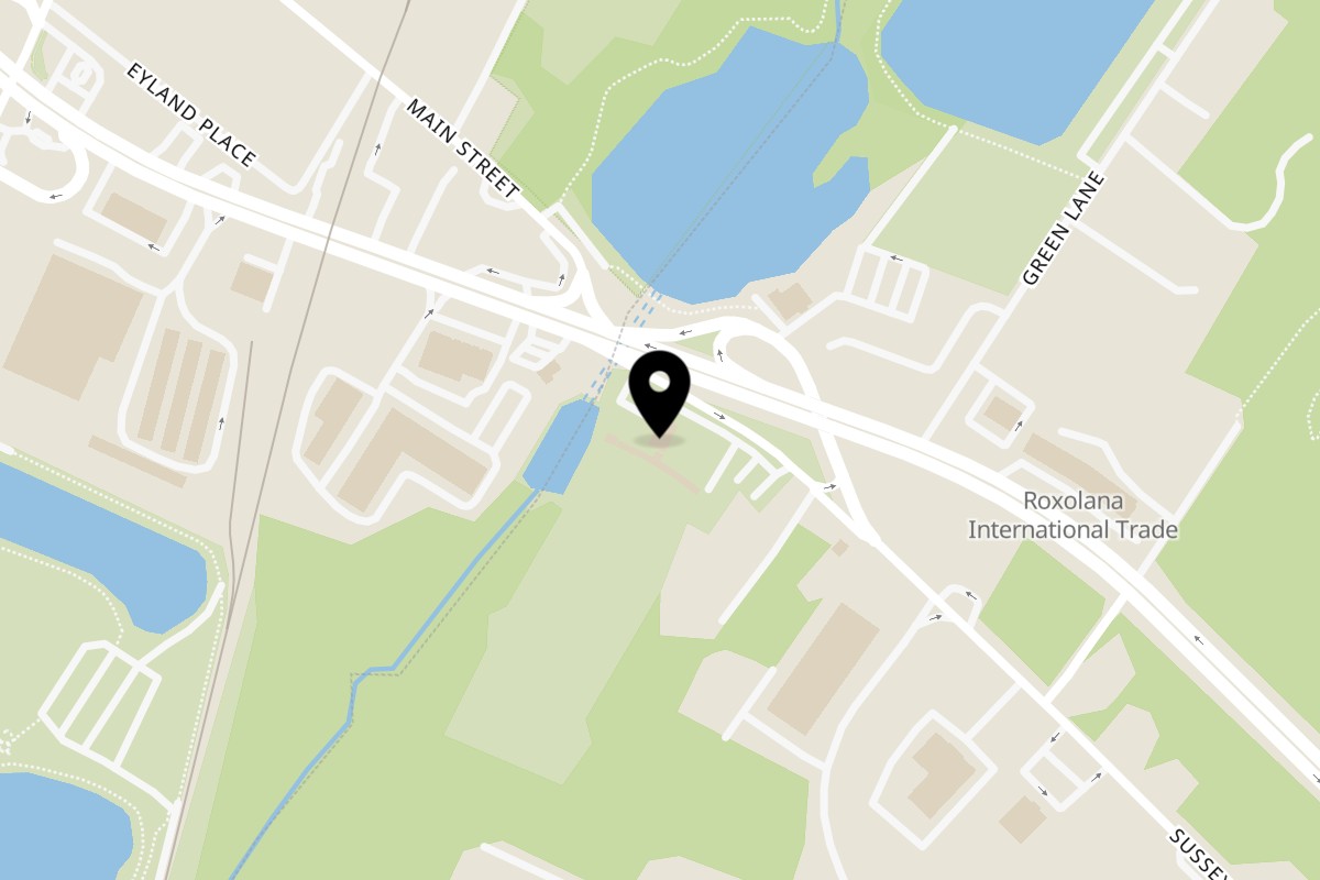Map showing the location of Hibiscus Island Grille on 1594 NJ-10 in Randolph